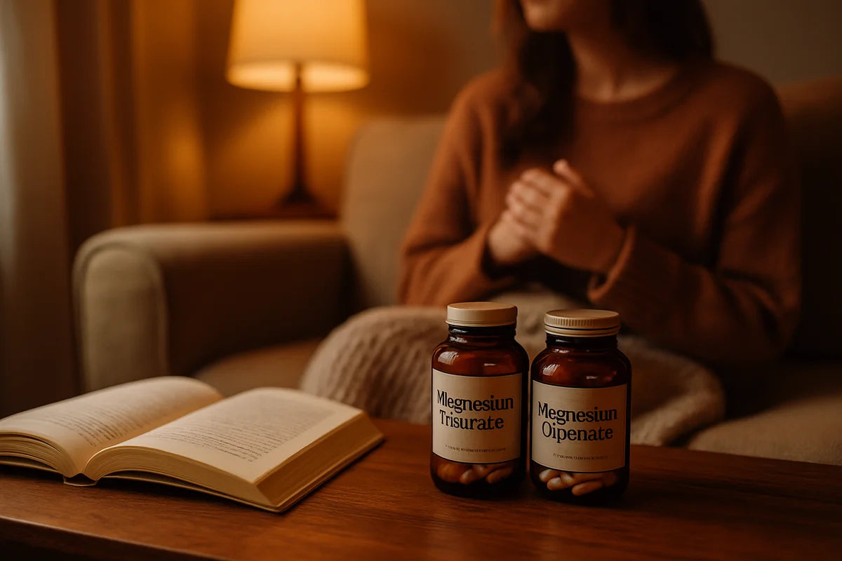 Magnesium taurate vs glycinate for anxiety prone people which one fits your nervous system - professional photograph
