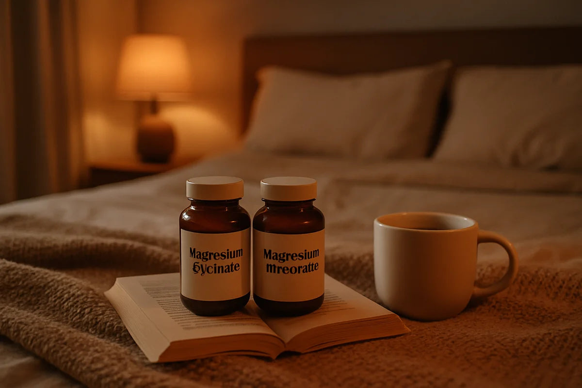 Magnesium glycinate vs magnesium threonate for anxiety and sleep which one fits your brain and your bedtime - professional photograph