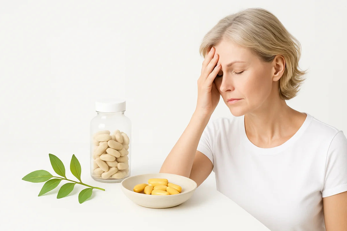 Sleep Again with Natural Supplements for Perimenopause Night Sweats and Insomnia - professional photograph