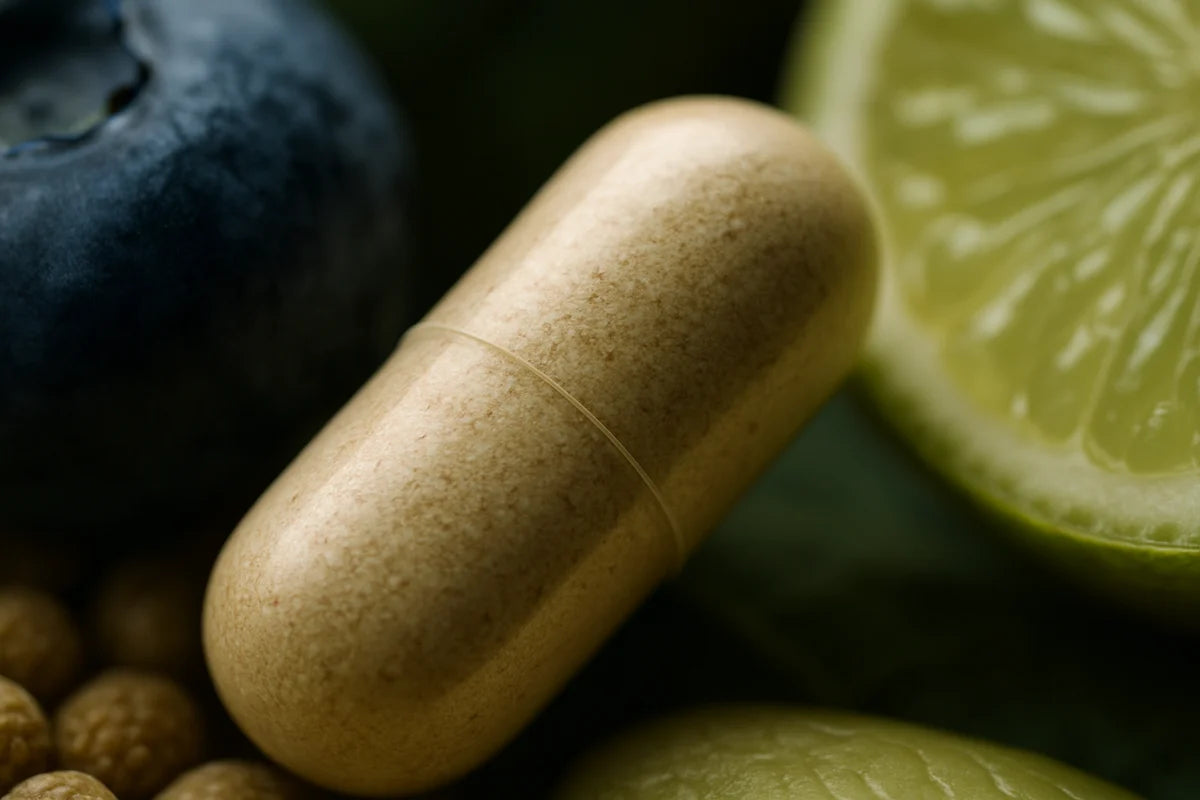 Low histamine supplements that can support gut health and calm anxiety - professional photograph