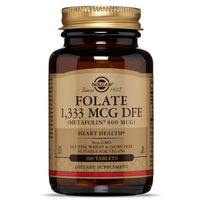 Solgar FOLATE 1,333 MCG DFE (METAFOLIN  800 MCG) 100 TABLETS